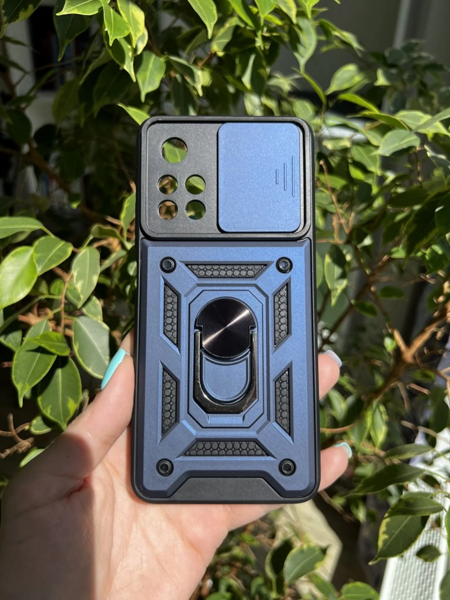Темно-синий чехол противоударный armors для Xiaomi Poco M4 Pro 5G и Redmi Note 11S 5G