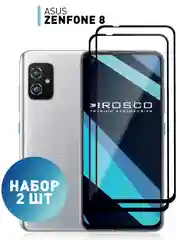 1-2 шт стекло для ASUS Zenfone 8 защитное ROSCO прозрачное с олеофобным покрытием и рамкой