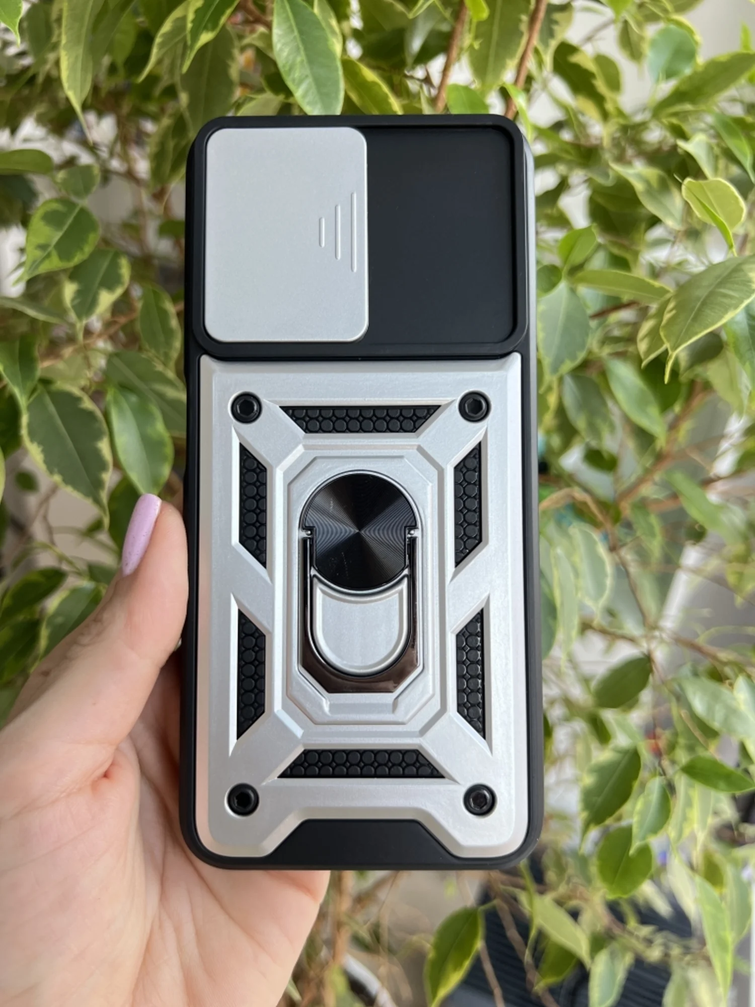 Серебряный чехол противоударный armors для Xiaomi Poco M5 и Poco M4 5G / Поко М5 и Поко М4 5G