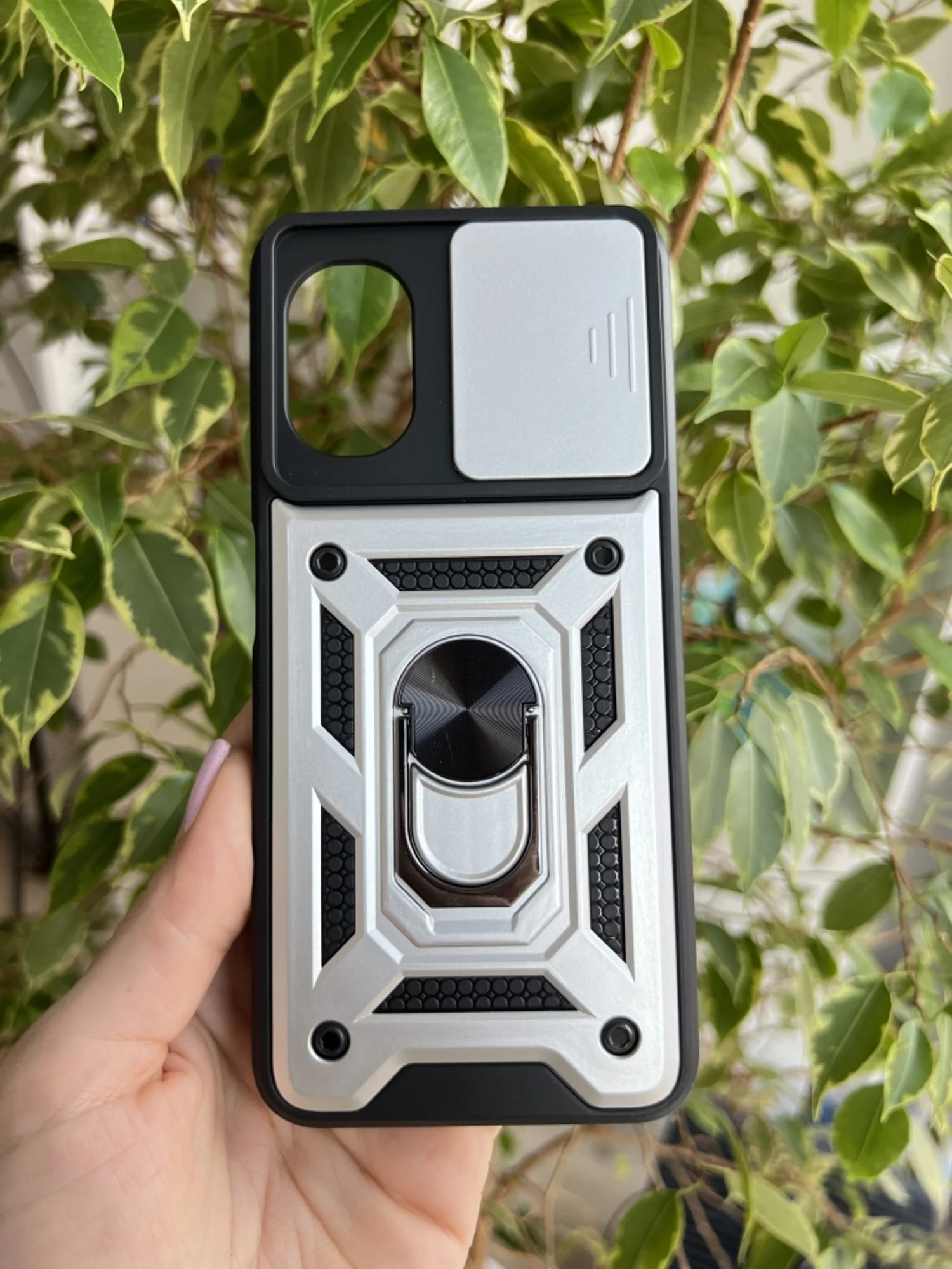 Серебряный чехол противоударный armors для Xiaomi Poco M5 и Poco M4 5G / Поко М5 и Поко М4 5G