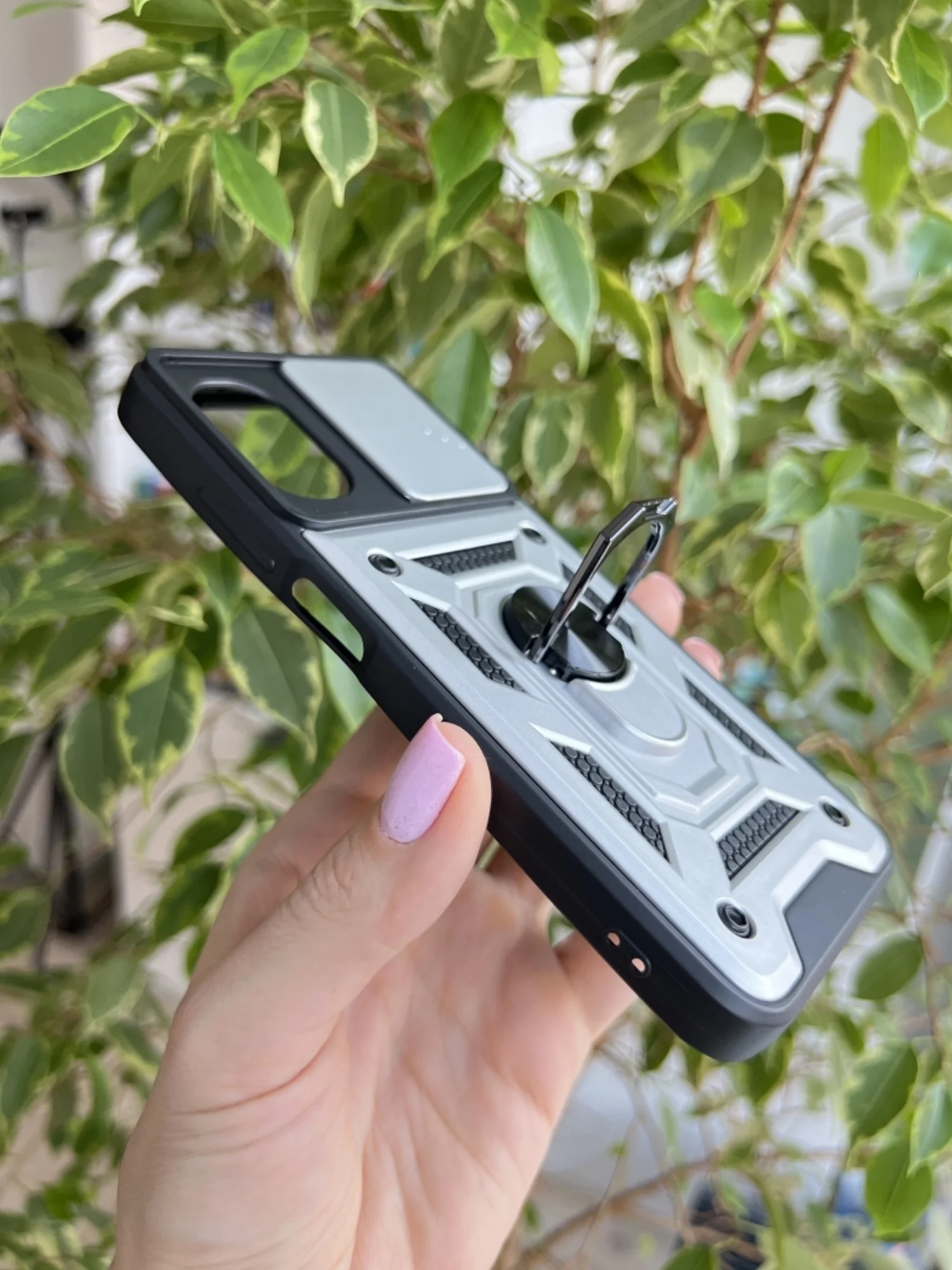 Серебряный чехол противоударный armors для Xiaomi Poco M5 и Poco M4 5G / Поко М5 и Поко М4 5G