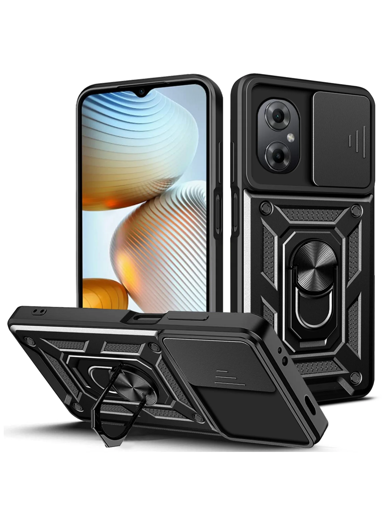 Черный чехол противоударный armors для Xiaomi Poco M5 и Poco M4 5G / Поко М5 и Поко М4 5G
