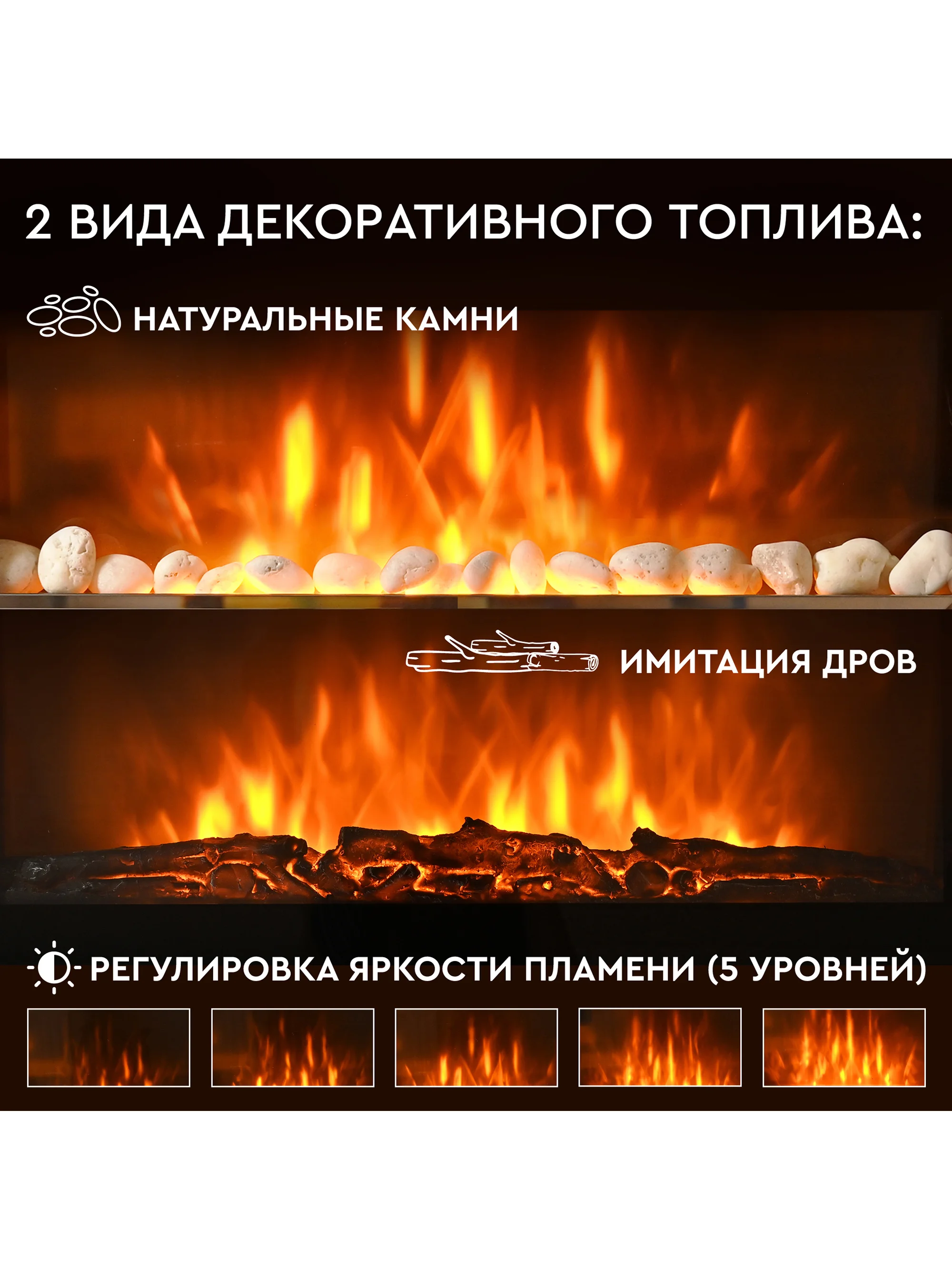 Электрокамин PFP-WM090CURV, настенный, панорамный корпус