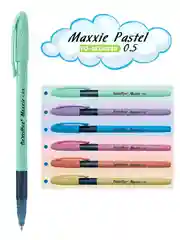 Ручки шариковые масляные синие 0,5мм Maxxie ассорти 12 шт
