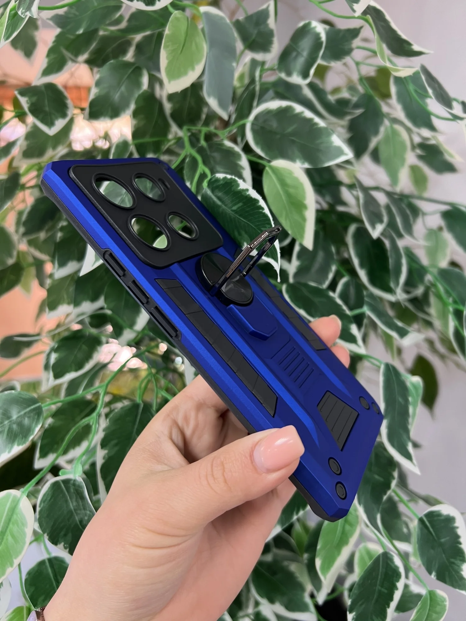 Синий чехол противоударный military для Infinix Note 40 Pro 4G и Note 40 Pro Plus
