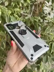 Серебряный чехол противоударный military для Tecno Spark 7 / Техно Спарк 7