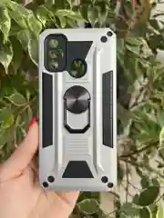Серебряный чехол противоударный military для Tecno Spark 7 / Техно Спарк 7