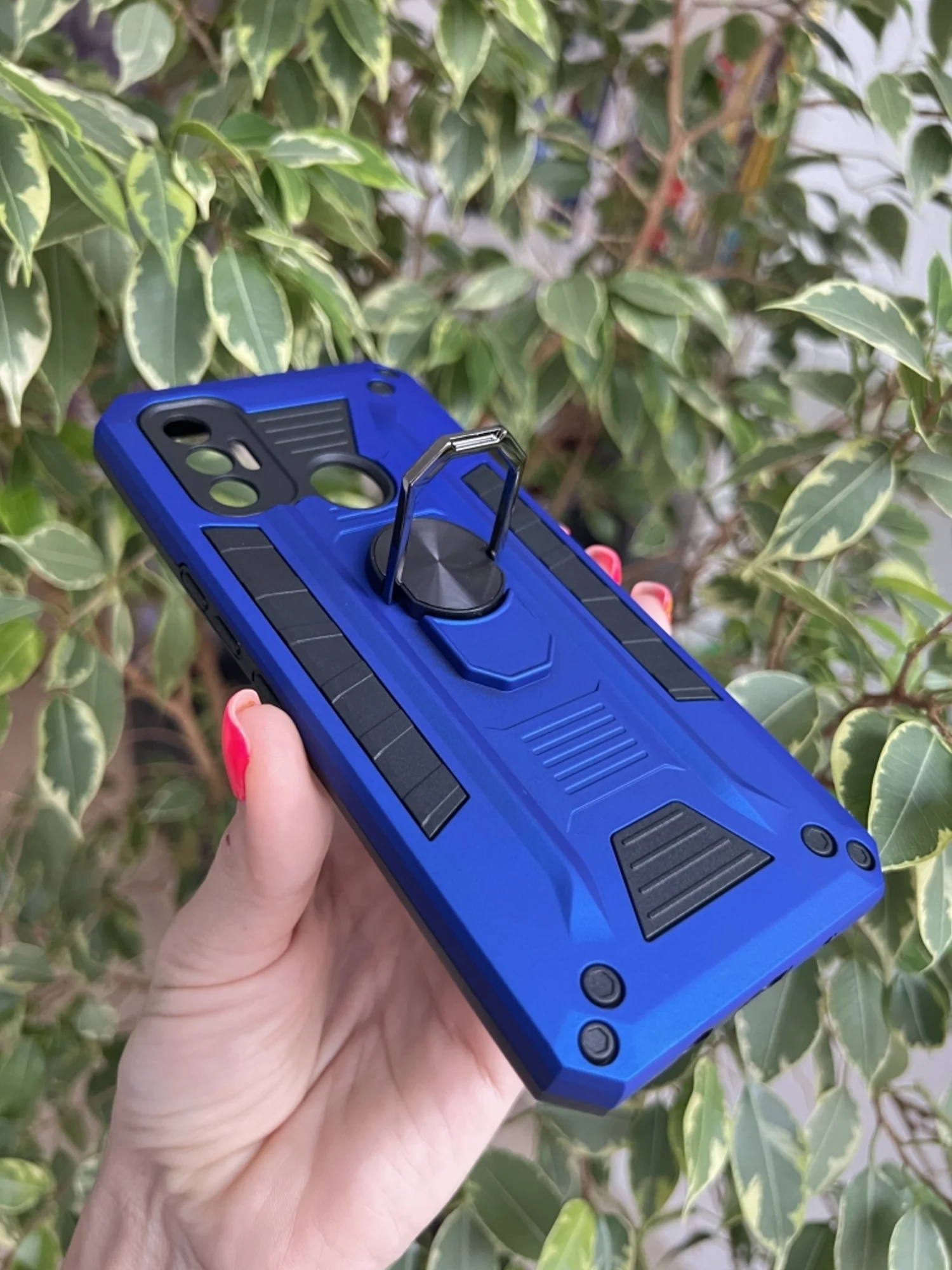 Синий чехол противоударный military для Tecno Spark 7 / Техно Спарк 7