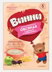Каша детская Винни молочная овсяная с яблоком и черносливом, с 5 месяцев, 200 г