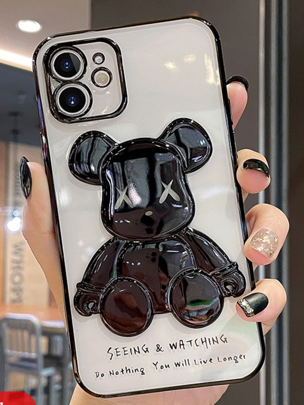 Чехол для iPhone 11 / 12 / 13 / 14 Pro Max KAWS силиконовый прозрачный айфон про макс