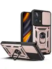 Розовый чехол противоударный armors для Xiaomi Poco X4 GT / Поко Х4 ГТ с защитой камеры