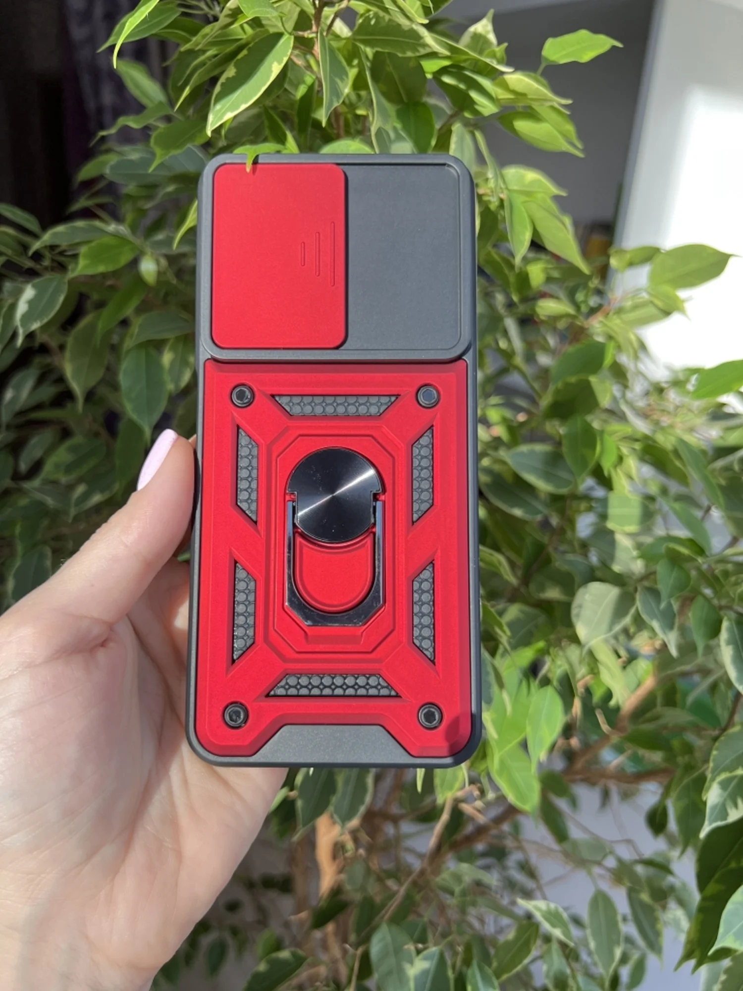 Красный чехол противоударный armors для Xiaomi Poco X4 GT / Поко Х4 ГТ с защитой камеры