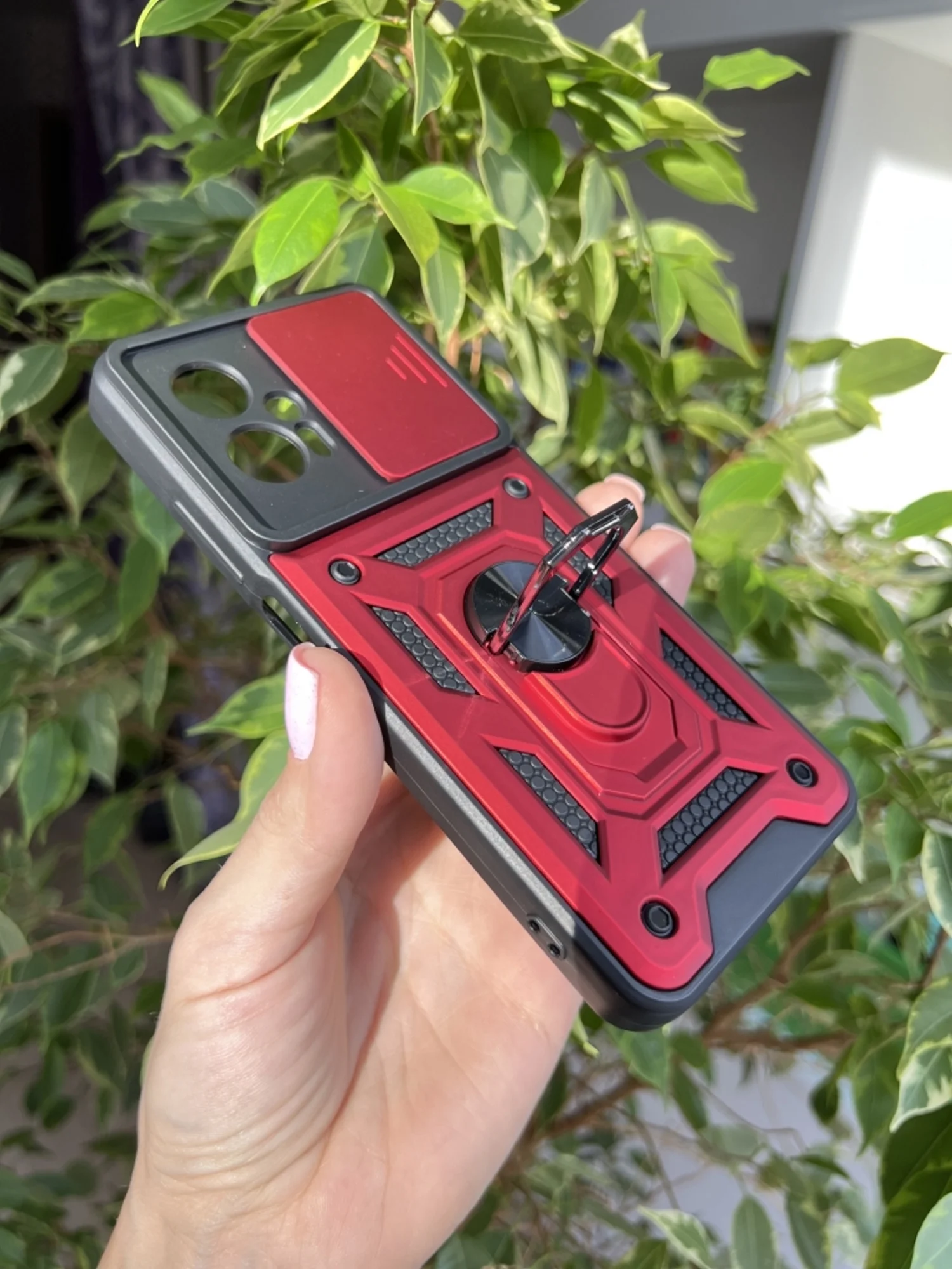 Красный чехол противоударный armors для Xiaomi Poco X4 GT / Поко Х4 ГТ с защитой камеры
