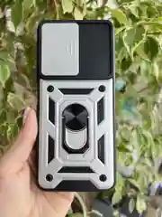 Серебряный чехол противоударный armors для Xiaomi Poco X4 GT / Поко Х4 ГТ с защитой камеры