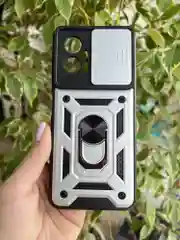 Серебряный чехол противоударный armors для Xiaomi Poco X4 GT / Поко Х4 ГТ с защитой камеры