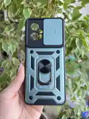 Зеленый чехол противоударный armors для Xiaomi Poco X4 GT / Поко Х4 ГТ с защитой камеры