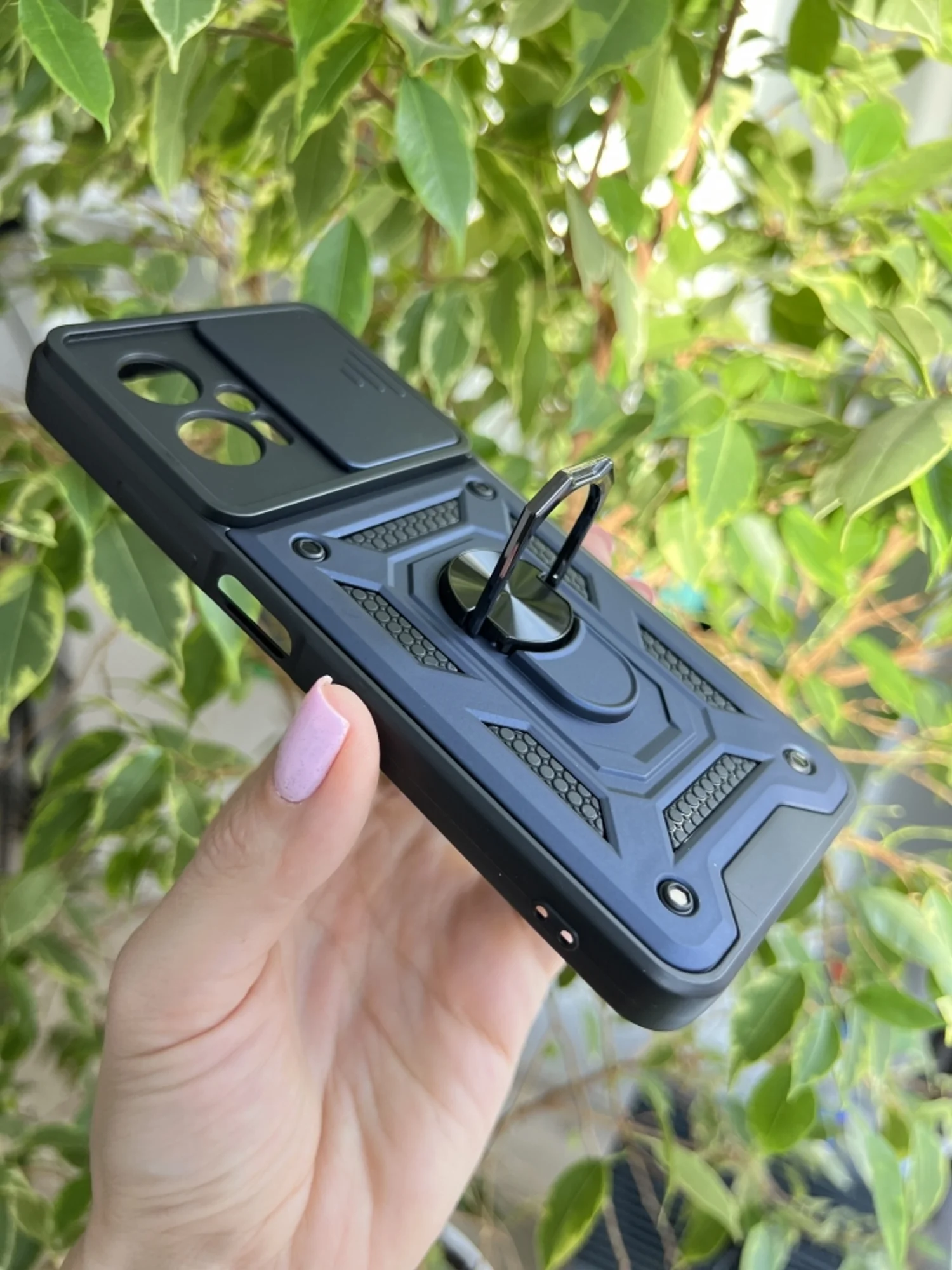 Темно-синий чехол противоударный armors для Xiaomi Poco X4 GT / Поко Х4 ГТ с защитой камеры