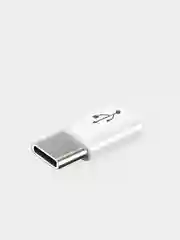 Белый переходник адаптер micro usb type c