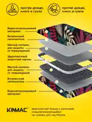 Черный сумка для ноутбука 15.6,16 и 17 дюймов KINMAC, с ремнем на плечо и большим карманом спереди