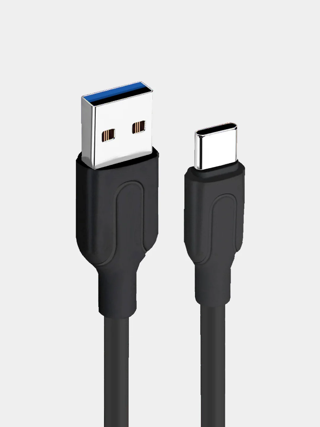 Черный кабель type c - usb для зарядки устройств и передачи данных