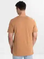 Бежевый футболка мужская с принтом