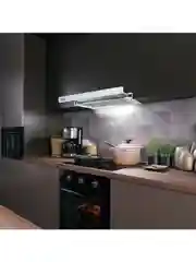 Вытяжка кухонная встраиваемая GFGRIL GF-HD100TW, 60 см, 450 м3/h, 140 Вт, 3 скорости,белый