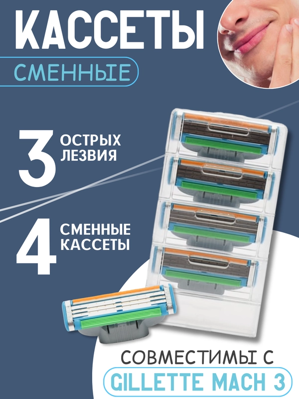 Ручка - станок совместимый с Gillette Mach 3