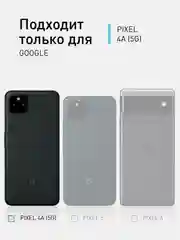 Прозрачный противоударный чехол для Google Pixel 4A 5G силиконовый ROSCO прозрачный, усиленныe углы
