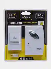 FORZA  Звонок беспроводной, 32 мелодии, 3.0VDC(2x1.5VAA), ZV002