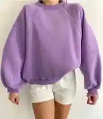 Универсальный женский оверсайз свитшот, OverSize, единый размер. Теплая лиловая кофта