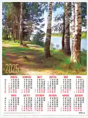 Кораллово-розовый листовой календарь на 2025 год А2 50 видов. Символ года.Природа,цветы,животные,горы