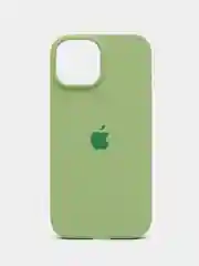 Горчичный чехол Silicone Case Premium для iPhone (Айфон) 11, 13, 14, 15, Pro, Max, с закрытым низом