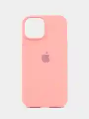 Кораллово-розовый чехол Silicone Case Premium для iPhone (Айфон) 11, 13, 14, 15, Pro, Max, с закрытым низом