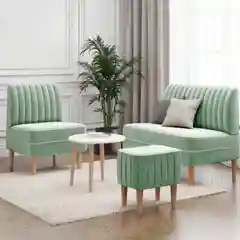 Оливковый пуф MONOFIX, АММА велюр