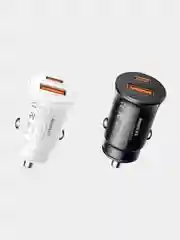 Автомобильное зарядное устройство в прикуриватель Type-C + USB, быстрая зарядка, 30В