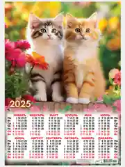 Марсала листовой календарь на 2025 год А2 50 видов. Символ года.Природа,цветы,животные,горы