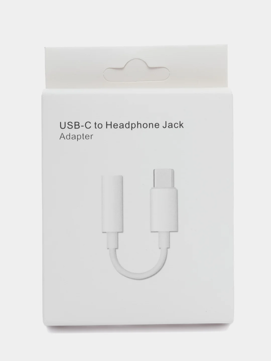 Черный адаптер переходник с USB Type-C на Jack 3,5мм/ белый