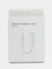 Черный адаптер переходник с USB Type-C на Jack 3,5мм/ белый