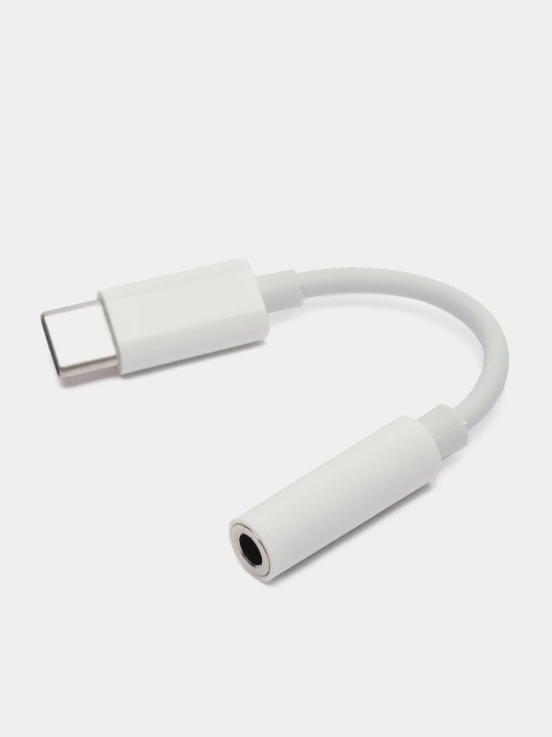 Черный адаптер переходник с USB Type-C на Jack 3,5мм/ белый