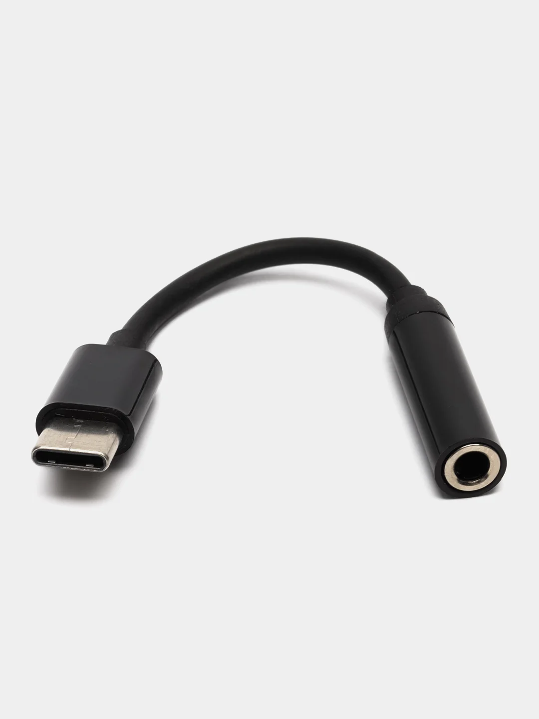 Черный адаптер переходник с USB Type-C на Jack 3,5мм/ белый