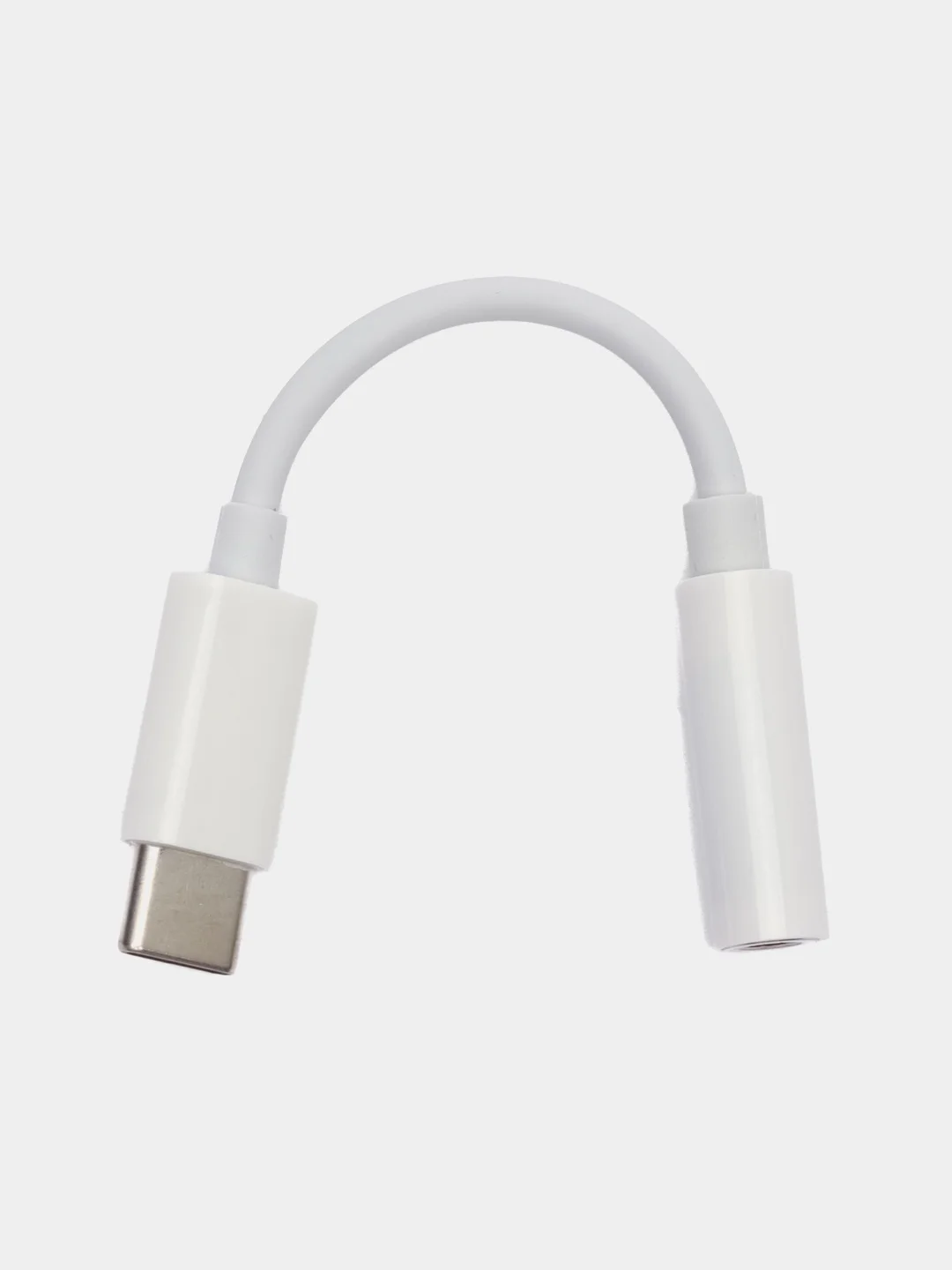 Черный адаптер переходник с USB Type-C на Jack 3,5мм/ белый