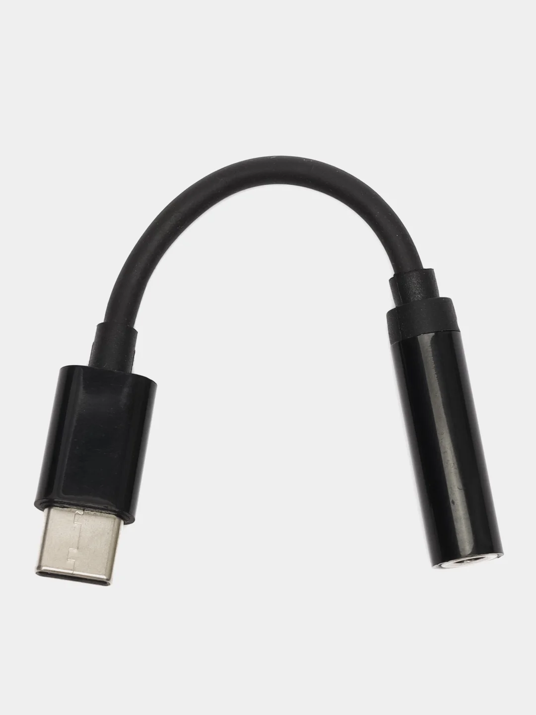 Черный адаптер переходник с USB Type-C на Jack 3,5мм/ белый
