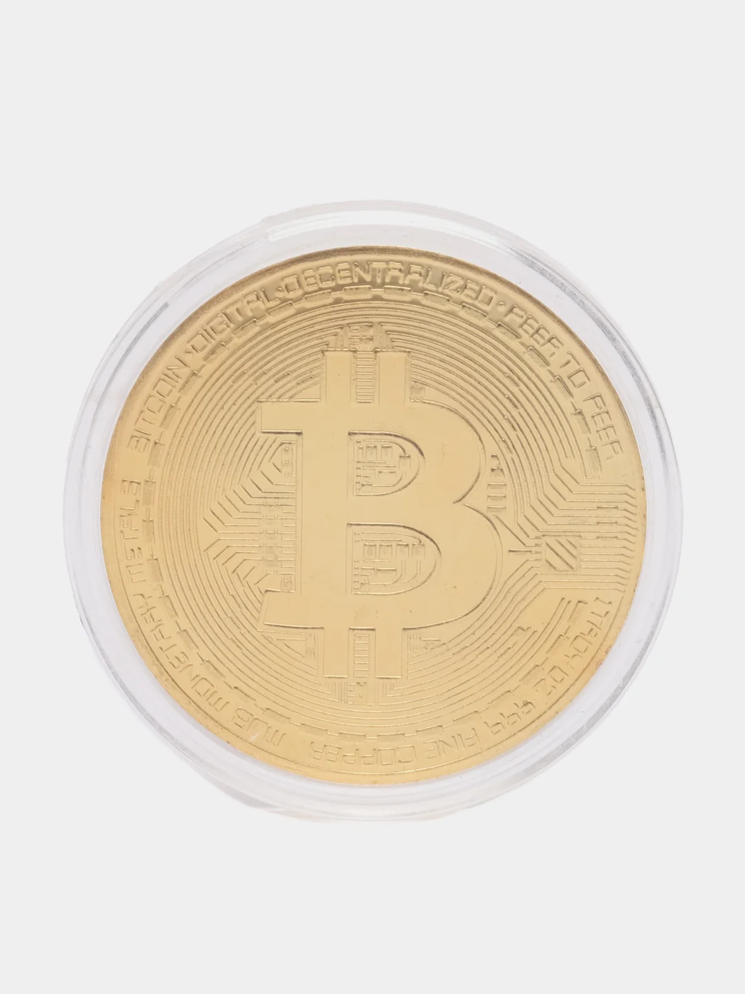 Монета Биткоин / Bitcoin / Сувенирная монета / Сувенир