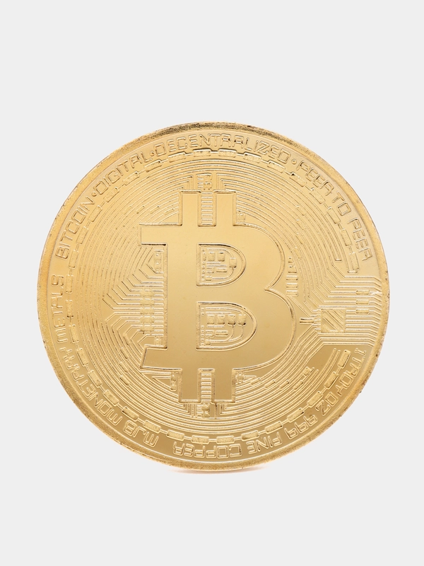 Монета Биткоин / Bitcoin / Сувенирная монета / Сувенир