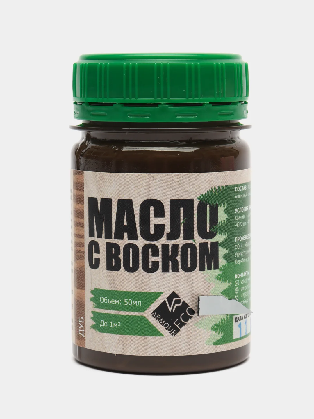 Масло с воском дуб 50мл