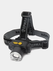 ЕРМАК Фонарик налобный, XPE, 5 Вт, 6х7см, 3 режима, 1500мАч, USВ кабель, пластик,1 цвет