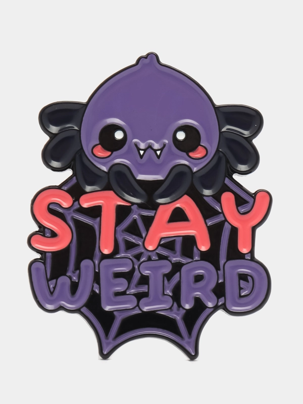 Пин / значок Милый паук с надписью Star Weird / Будь странным