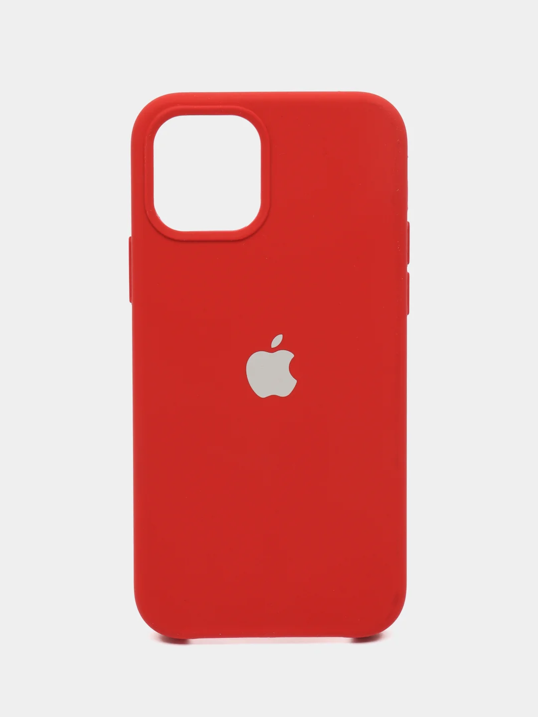Красный чехол для iPhone 12 / 12 Pro, 6.1", cиликоновый