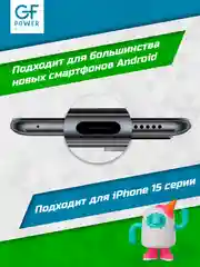 Кабель USB на Type-C "GFPower 21T", 1 метр, 2.4A, белый ПВХ, Android