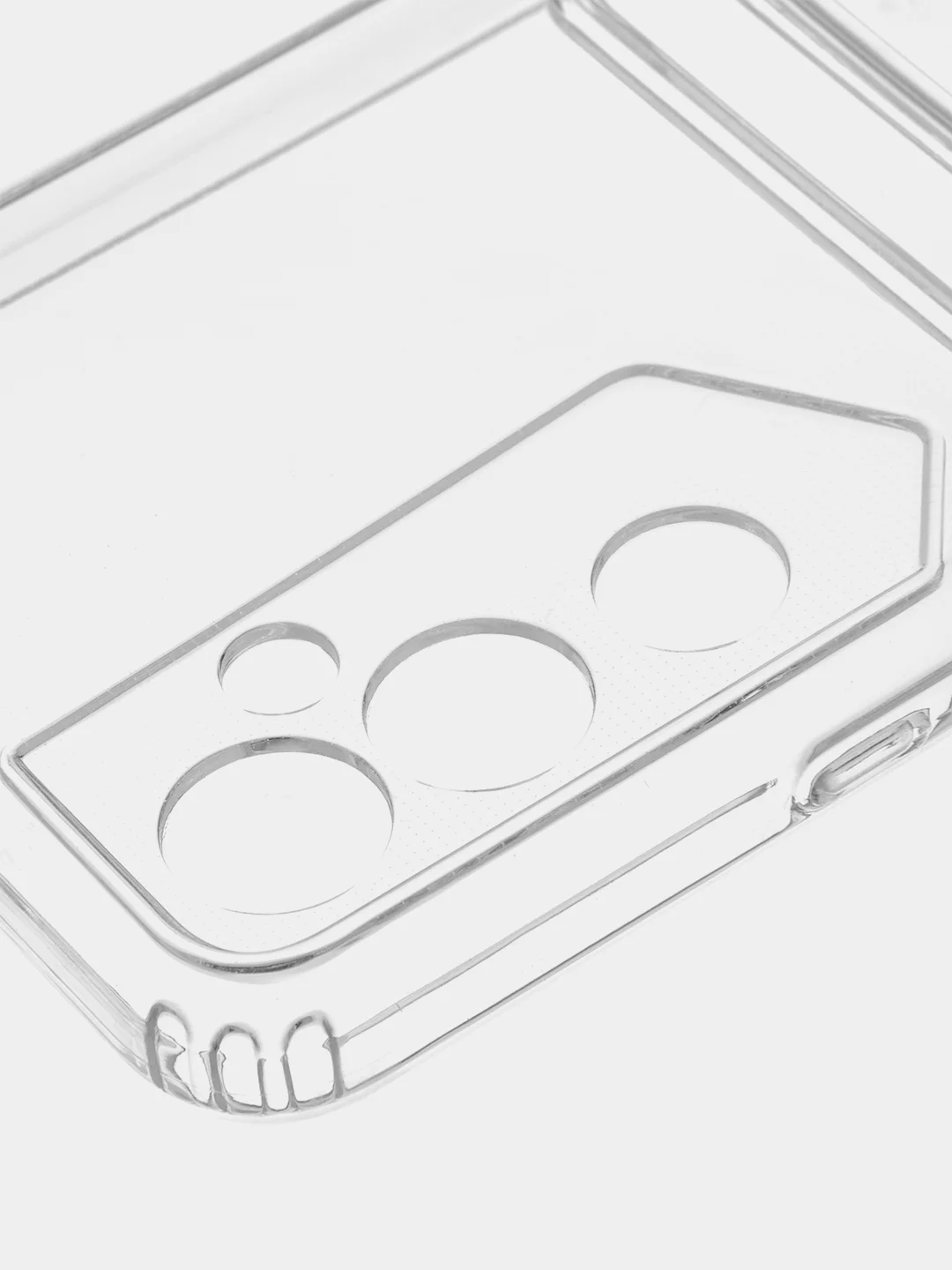 Прозрачный чехол для Tecno Pova Neo 2 силиконовый BROSCORP с бортиком- защитой камер, карман для карт